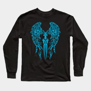 tribal wings and dagger Long Sleeve T-Shirt